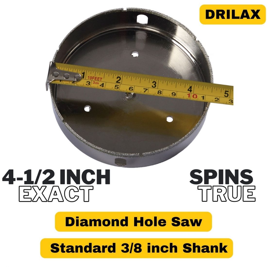 Drilax 4-1/2 inch Diamond Hole Saw Porcelain Tile Ceramic • Diamond Hole  Saws, Diamond Drill Bits, and Tools