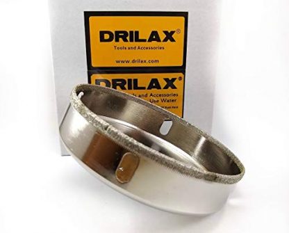 Drilax 5-1/8 inch Diamond Hole Saw Glass Cutting Ceramic Porcelain Tile Saw Marble Granite Quartz Coated Circular ( Larger Than 5 inch ) Drill Bit Tip Wet Drilling Core Grit Tool 5 1/8 Inches in Chrome Series Diamond Hole Saw Drill Bits (1 inch to 4 inches) Diamond Hole Saws, Diamond Drill Bits, and Tools