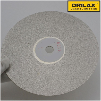 Drilax High Density Diamond Coated Wheel Disc 6 Inch Diameter GRIT 150 with Arbor Size 1/2 inch Flat Lap Lapping Lapidary Glass – Jewelry – Polishing Tool Grinding Sharpening Metal Back Professional Diamond File Sets Diamond Hole Saws, Diamond Drill Bits, and Tools