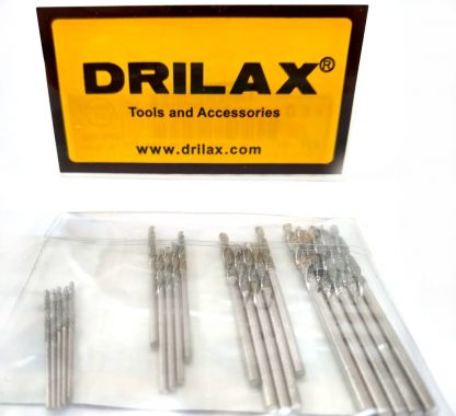 Drilax Diamond Twist Drill Bits 20pcs. 1mm 1.5mm 2mm 2.5mm 1mm to 3mm Diamond Drill Bits for Crafts Diamond Hole Saws, Diamond Drill Bits, and Tools