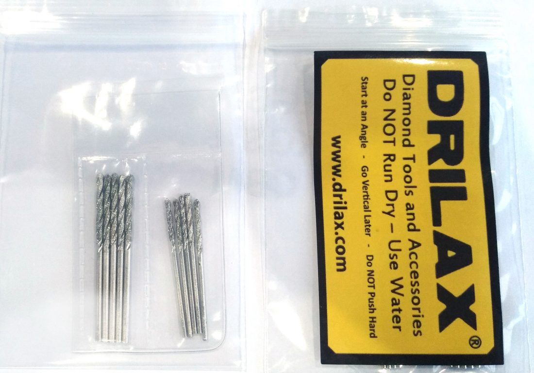 Drilax Diamond Coated Twist Drill Bits Assorted Pack of 10pcs. 2 Different Sizes 1.5mm and 2mm Drilling Jewelry Beach Sea Glass Shells Gemstones Lapidary Diamond Hole Saws, Diamond Drill Bits, and Tools
