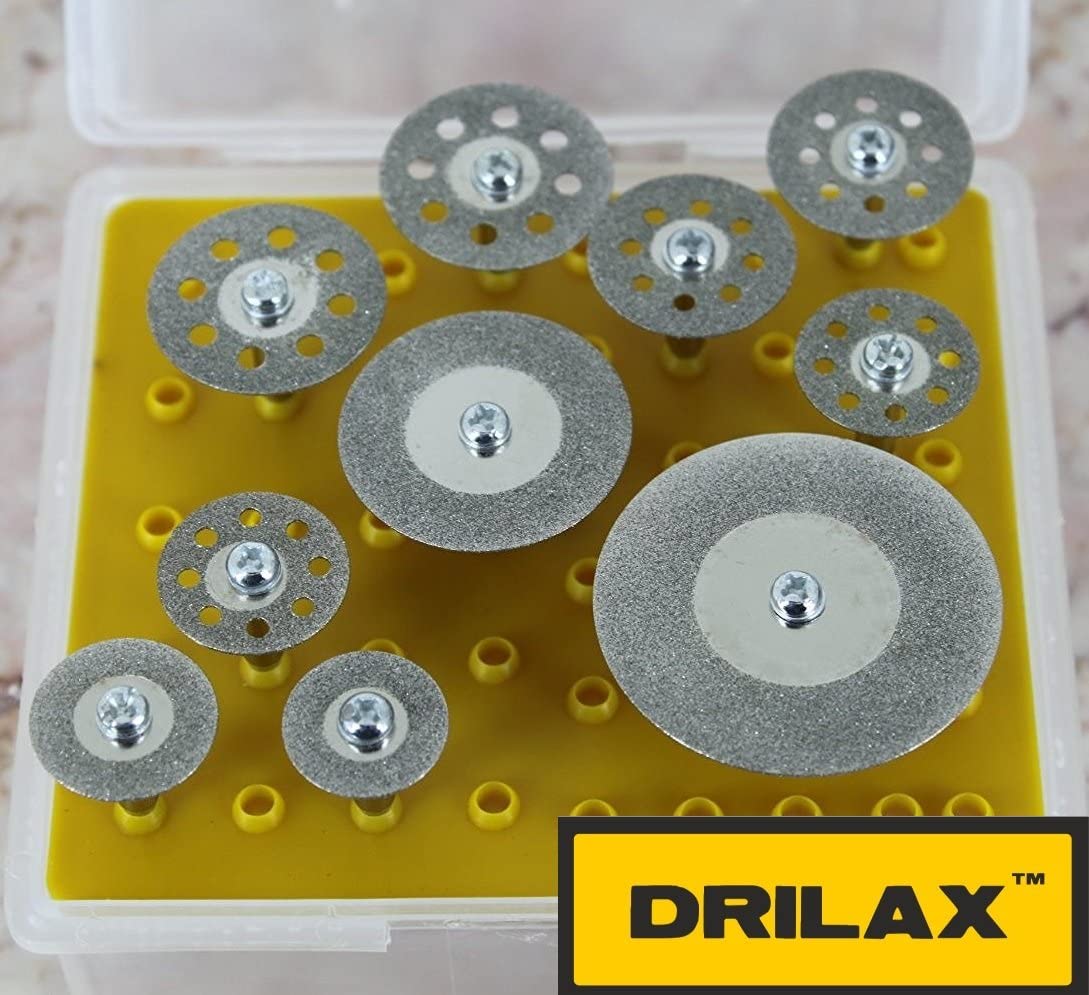 5 discs plus 1 axis 28mm Diamond Dremel Tools Set Diamond Cutting Wheel Cut Off Discs Coated Rotary 22MM8 hole metal cutting tool 1 set