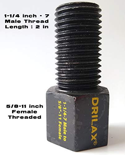 7 Female Core Drill Bit Adapter 5/8”-11 Threaded Male to 1-1/4” 
