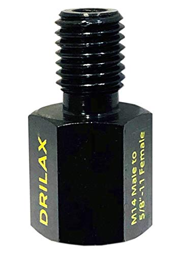 Drilax Angle Grinder Attachments Drill Adapter 5/8 inch 11 Female to M14 Male 12,000 RPM Rated Wire Wheel Adaptor Compatible with Dewalt, Makita, Milwaukee Ryobi Tools Adapters - Attachments Diamond Hole Saws, Diamond Drill Bits, and Tools