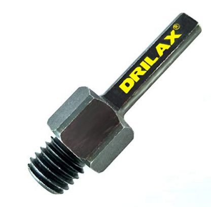 Drilax Core Drill Bit Arbor Adapter for Threaded Diamond Hole Saw 3/8″ Triangle to 5/8″ 11 Male Drill Sanding Attachment Arbor Shaft Adapter Adapters - Attachments Diamond Hole Saws, Diamond Drill Bits, and Tools